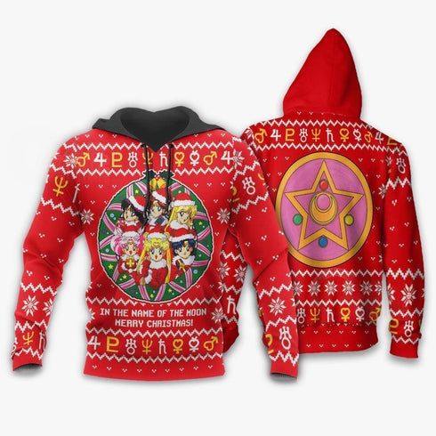 DivesArt - Sailor Moon Ugly Christmas tröja och hoodie anime xmas gåvor idé