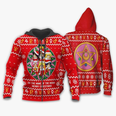 DivesArt - Sailor Moon Ugly Christmas tröja och hoodie anime xmas gåvor idé