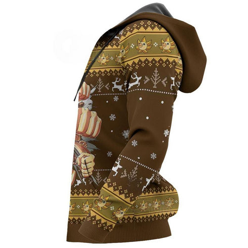 Diivesart - Rufy Gomu Gomu brutto maglione Xmas One Piece Anime Natale