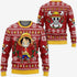 DivesArt - Luffy Ugly Christmas Sweater och Hoodie One Piece Anime Xmas