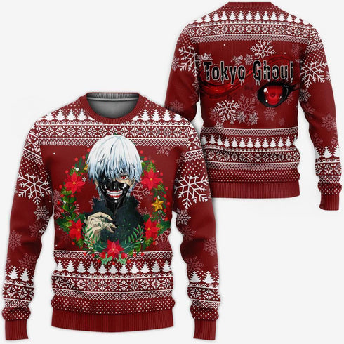 Divesart - Ken Kaneki Cool Ugly Christmas maglione e felpa con cappuccio Idea regalo Tokyo Ghoul