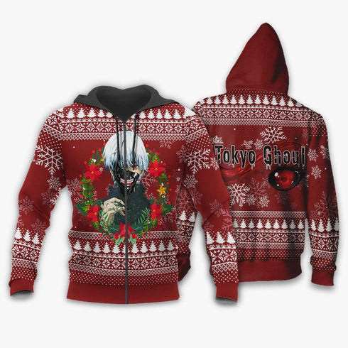 Divesart - Ken Kaneki Cool Ugly Christmas maglione e felpa con cappuccio Idea regalo Tokyo Ghoul