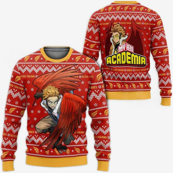 DiveSart - Keigo Takami Hawks Ugly Christmas Pull et Sweat à capuche My Hero Academia