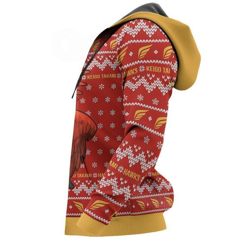 Divesart - Keigo Takami Hawks Brutto maglione natalizio e felpa con cappuccio My Hero Academia Xmas