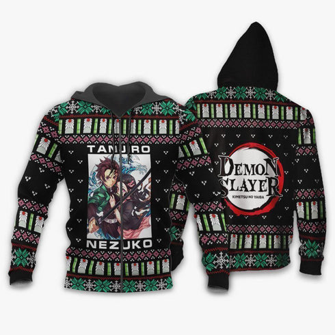 DivesArt - Tanjiro och Nezuko Ugly Sweater Christmas Demon Slayer Anime Present