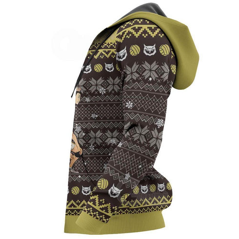 Divesart - Fukurodani Academy Brutto maglione natalizio e felpa con cappuccio Haikyuu Anime Xmas