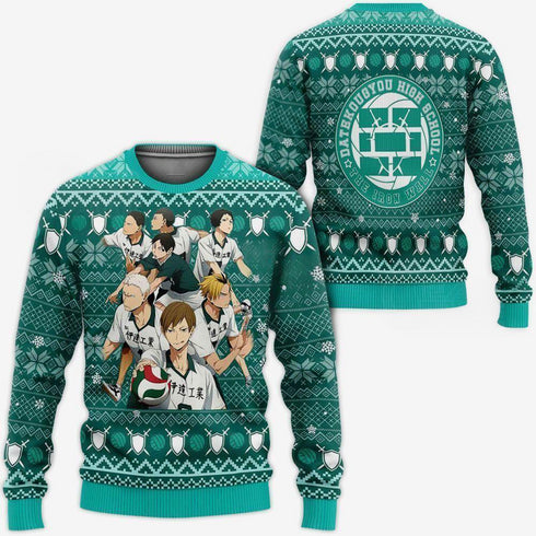 Divesart - Maglione e felpa con cappuccio Dateko Ugly Christmas Date Tech High Haikyuu Xmas