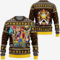 Divesart - Strohhut Piraten Weihnachtspullover und Hoodie One Piece Anime Weihnachtsfest