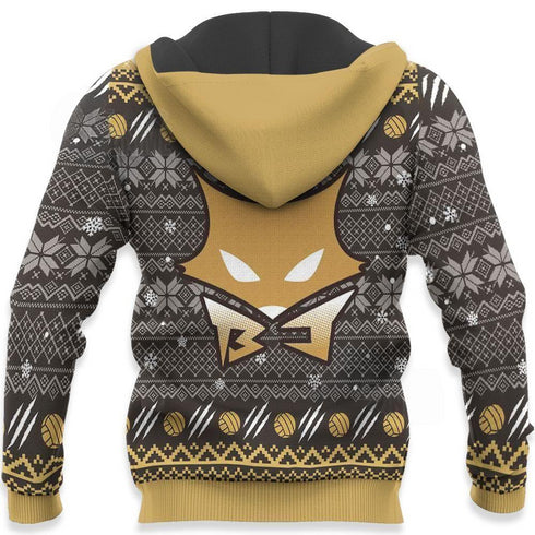 Divesart - MSBY Black Jackals Ugly Christmas Sweater and Hoodie Haikyuu Anime Xmas Gift