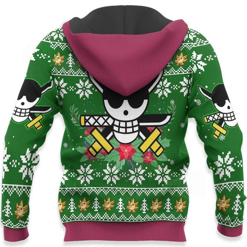DivesArt - Zoro Ugly Jultröja och Hoodie One Piece Anime Xmas