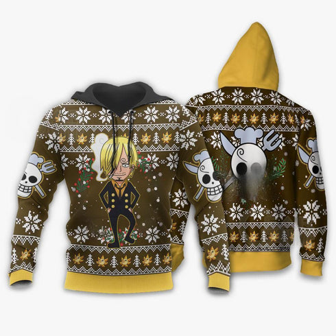 DivesArt - Sanji Ugly Christmas tröja och hoodie One Piece Anime Xmas