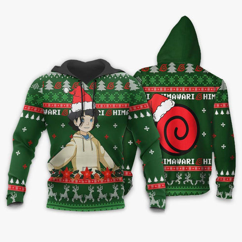 Divesart - Uzumaki Himawari Brutto Natale maglione e felpa con cappuccio Custom Boruto Anime Xmas Gifts