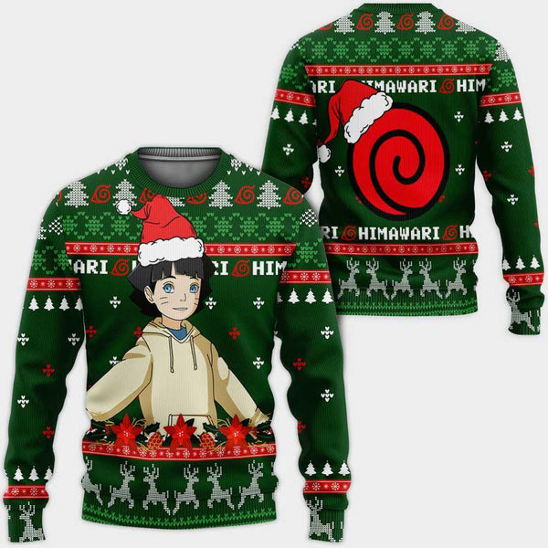 Divesart - Uzumaki Himawari Brutto Natale maglione e felpa con cappuccio Custom Boruto Anime Xmas Gifts
