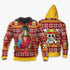 DiveSart - Luffy Ugly Christmas Pull and Hoodie Custom Wano One Piece Anime Otmas Cadeaux