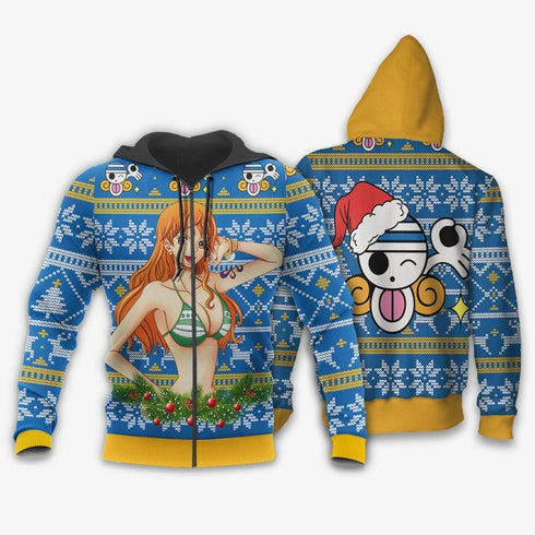 Divesart - Nami Weihnachtspullover und Hoodie Custom One Piece Anime Weihnachtsgeschenke