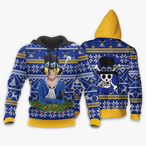 Divesart - Sabo Ugly Christmas Sweater y Hoodie Custom One Piece Anime Christmas Gifts