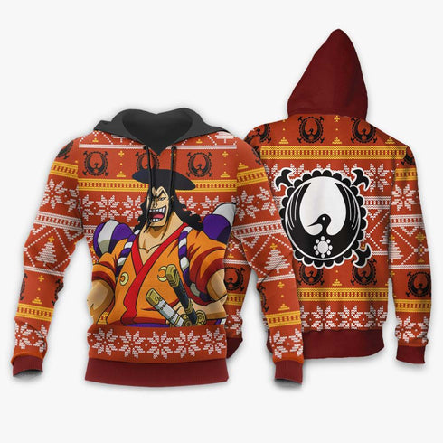 Divesart - Kozuki Oden Brutto maglione natalizio e felpa con cappuccio Custom One Piece Anime Xmas Gifts