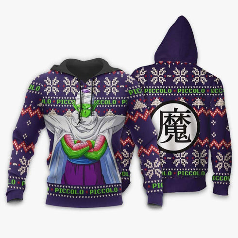 Divesart - Suéter de Navidad Piccolo Regalos de Navidad personalizados de Dragon Ball de Anime