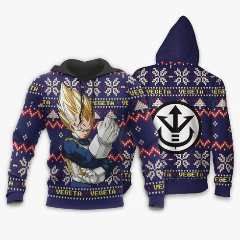 Divesart - Maglione di Natale Vegeta Super Saiyan Custom Anime Dragon Ball Regali di Natale