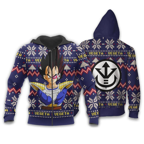 Divesart - Suéter de Navidad Prince Vegeta Custom Anime Dragon Ball Regalos de Navidad