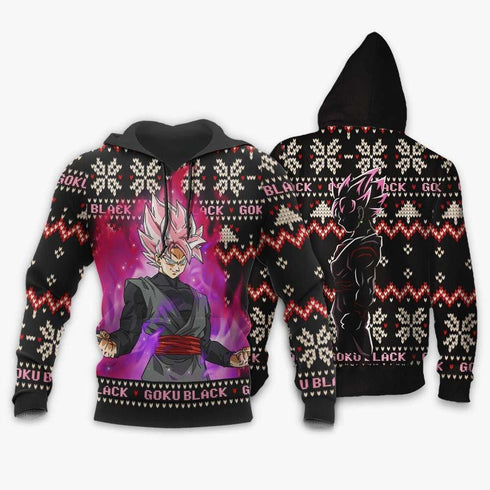 Divesart - Goku Black Rose Christmas Sweater Custom Anime Dragon Ball Regalos de Navidad