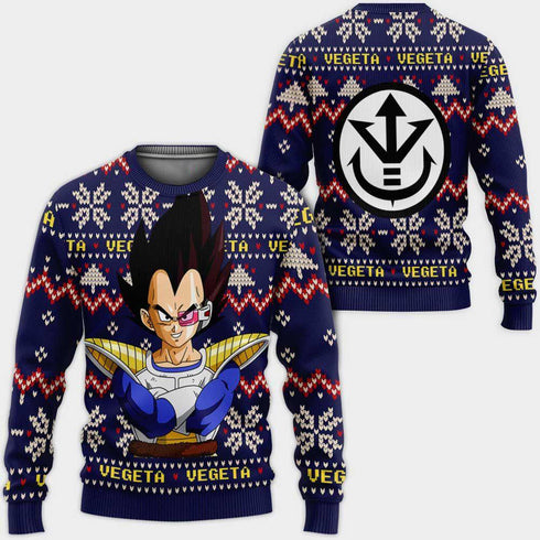 Divesart - Suéter de Navidad Prince Vegeta Custom Anime Dragon Ball Regalos de Navidad