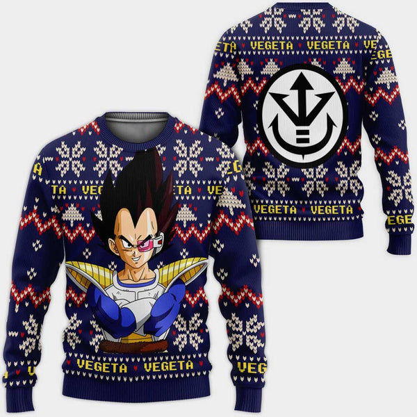 Divesart - Suéter de Navidad Prince Vegeta Custom Anime Dragon Ball Regalos de Navidad