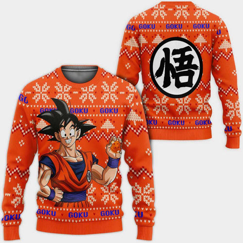 DivesArt - Goku Ugly Jultröja och Hoodie Custom Anime Dragon Ball Xmas Presenter