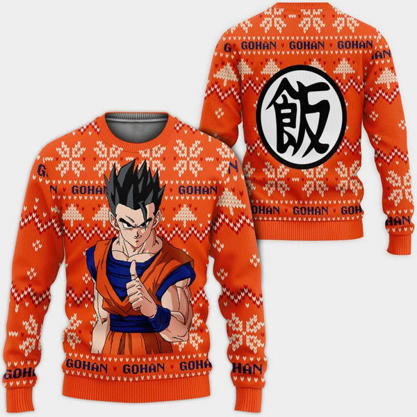 Divesart - Maglione di Natale di Gohan Regali di Natale personalizzati per Anime Dragon Ball
