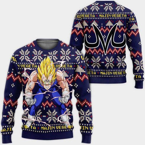 Divesart - Majin Vegeta Christmas Sweater Custom Anime DB Xmas Gifts