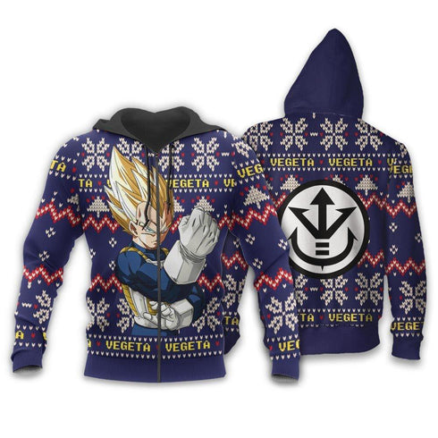 Divesart - Maglione di Natale Vegeta Super Saiyan Custom Anime Dragon Ball Regali di Natale
