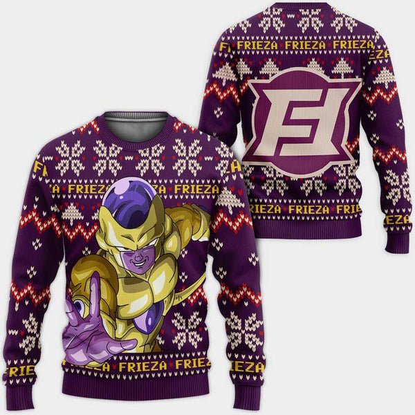 Divesart - Golden Frieza Weihnachtspullover und Hoodie Custom Anime Dragon Ball Xmas Geschenke