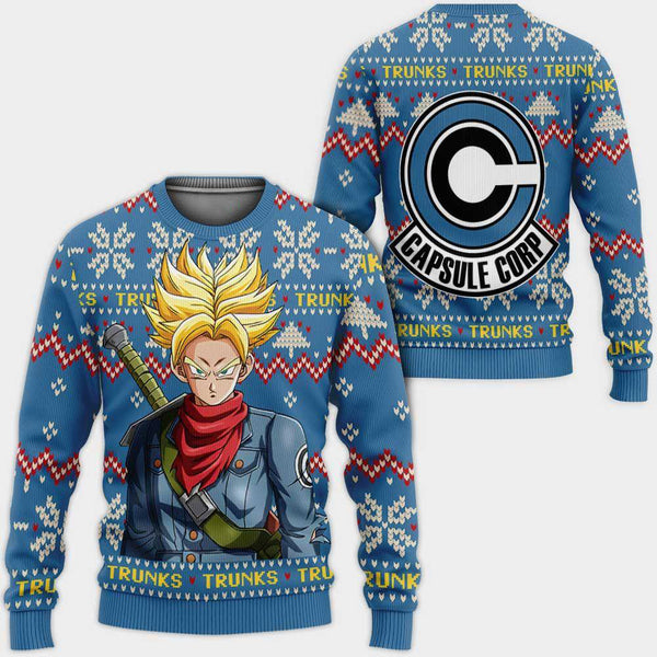 DiveSart - Trunks futurs pull de Noël laid et sweat à capuche Anime doué des cadeaux de Noël Dragon Ball
