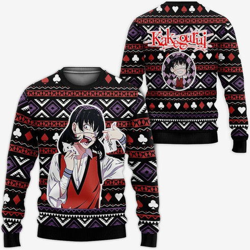 Divesart - Midari Ikishima brutto Natale maglione e felpa con cappuccio Anime Kakegurui regali di Natale personalizzati