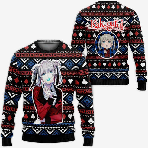 Divesart - Kirari Momobami Brutto Natale maglione e felpa con cappuccio Anime Kakegurui regali di Natale personalizzati