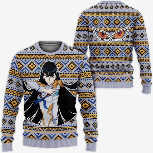 Divesart - Satsuki Kiryuin Brutto maglione di Natale e felpa con cappuccio Anime personalizzati Kill La Kill Regali di Natale