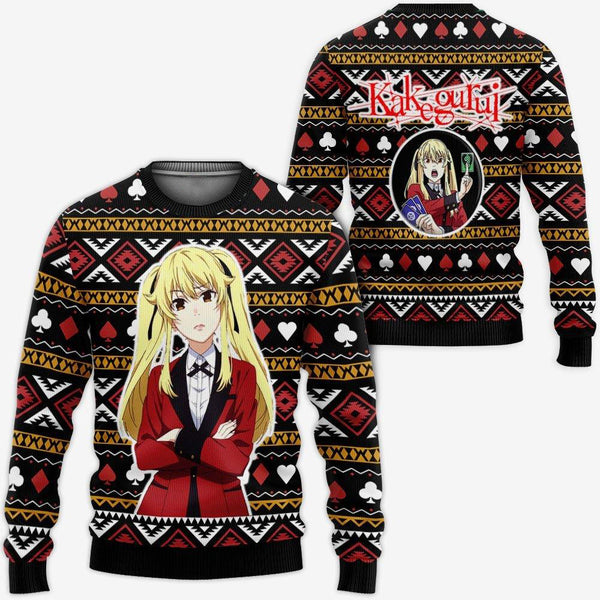 Divesart - Mary Saotome Brutto Natale maglione e felpa con cappuccio Regali di Natale personalizzati Anime Kakegurui