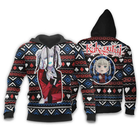 Divesart - Kirari Momobami Brutto Natale maglione e felpa con cappuccio Anime Kakegurui regali di Natale personalizzati