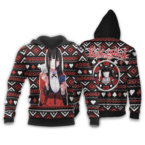 Divesart - Yumeko Jabami Brutto Natale maglione e felpa con cappuccio Anime Kakegurui regali di Natale personalizzati