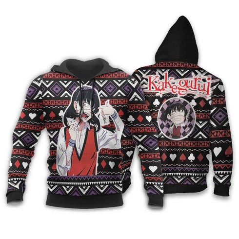 Divesart - Midari Ikishima brutto Natale maglione e felpa con cappuccio Anime Kakegurui regali di Natale personalizzati