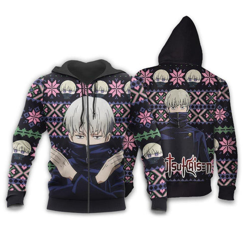 Divesart - Toge Inumaki brutto Natale maglione e felpa con cappuccio Anime Jujutsu Kaisen regali di Natale personalizzati