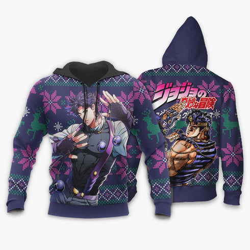 Diivesart - Jonathan Joestar brutto Natale maglione e felpa con cappuccio Bizarre Adventure Christmas Gifts di Anime Jojo personalizzato