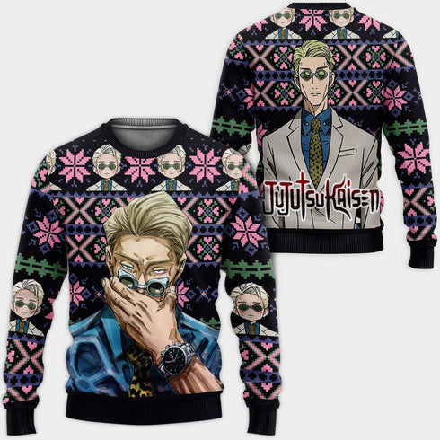 Divesart - Kento Nanami Brutto Natale maglione e felpa con cappuccio Anime Jujutsu Kaisen Regali di Natale personalizzati