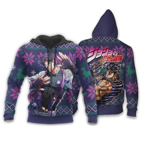 Diivesart - Jonathan Joestar brutto Natale maglione e felpa con cappuccio Bizarre Adventure Christmas Gifts di Anime Jojo personalizzato