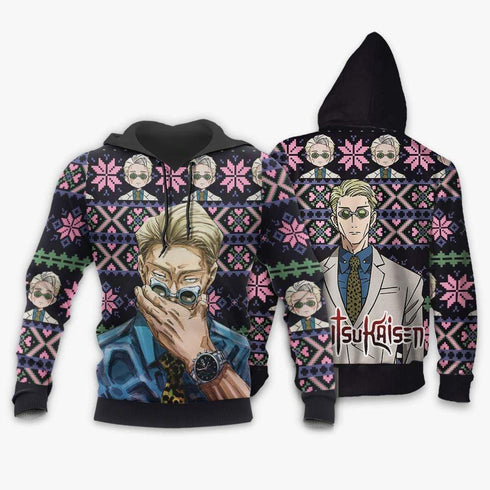 Divesart - Kento Nanami Brutto Natale maglione e felpa con cappuccio Anime Jujutsu Kaisen Regali di Natale personalizzati