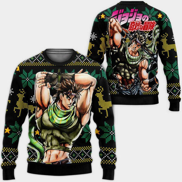 Diivesart - Joseph Joestar brutto Natale maglione e felpa con cappuccio personalizzato bizzarro avventura Anime regali di Natale di JoJo