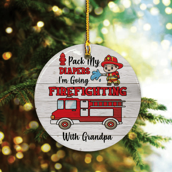 giftngon - Personalized Firefighter Ornament | Firefighting with Grandpa