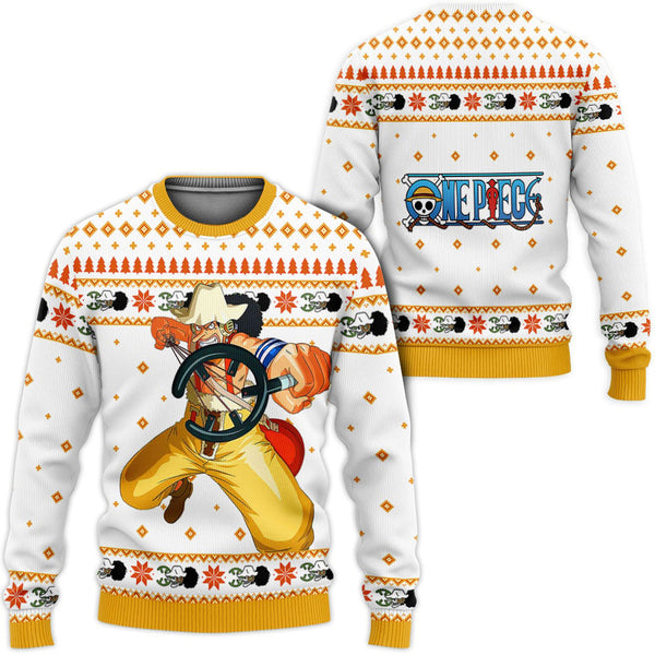 DiveSart - Pull de Noël laid Luffy drôle et sweat à capuche personnalisé One Piece Anime Gifts de Noël