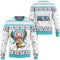 Divesart - Divertente maglione di Natale brutto Rufy e felpa con cappuccio personalizzato One Piece Anime Xmas Gifts