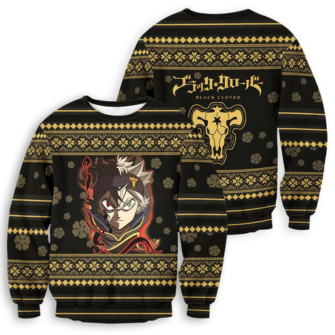 DiveSart - Black Clover Christmas Unisexe Pull - Pull de Noël laid